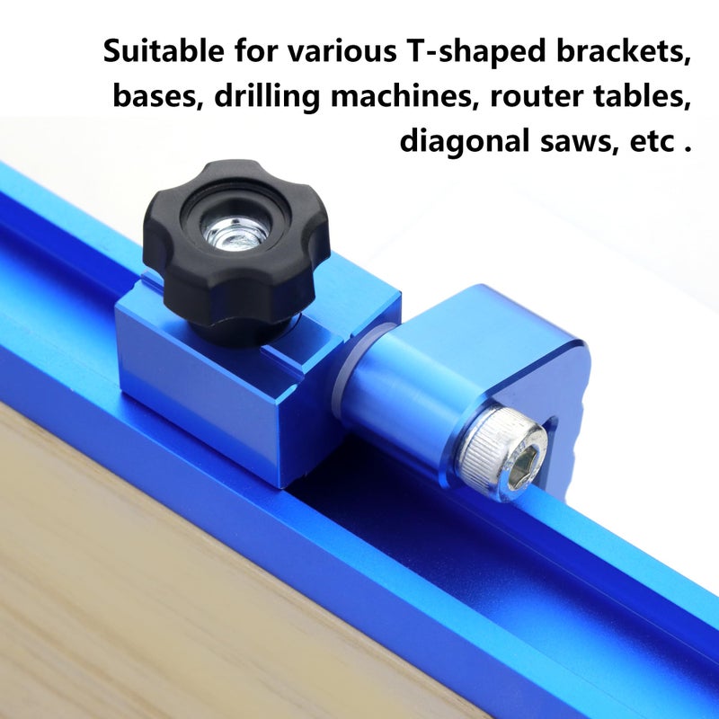 Kujunpao 3-Inch T-Track Flip Fence Stop for Woodworking with 5/16" T-Bolt,1PCS - Image 2