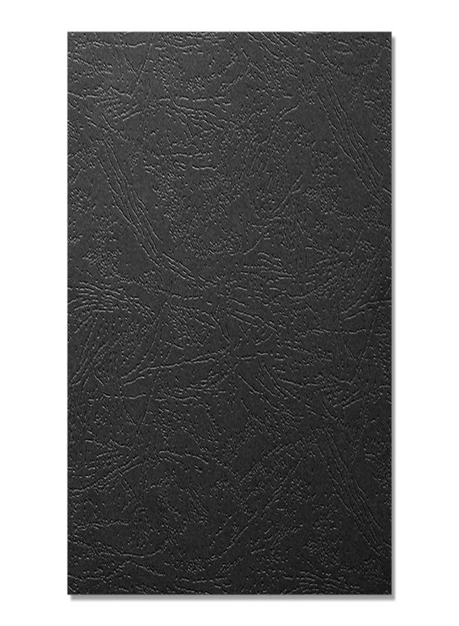 HOUYEE 100 Pack 12 Mil 90 lb Leather Texture Paper Binding Covers, Binding Presentation Covers,8.5x11 Inches,Letter Size,Black,Un-Punched - Image 1