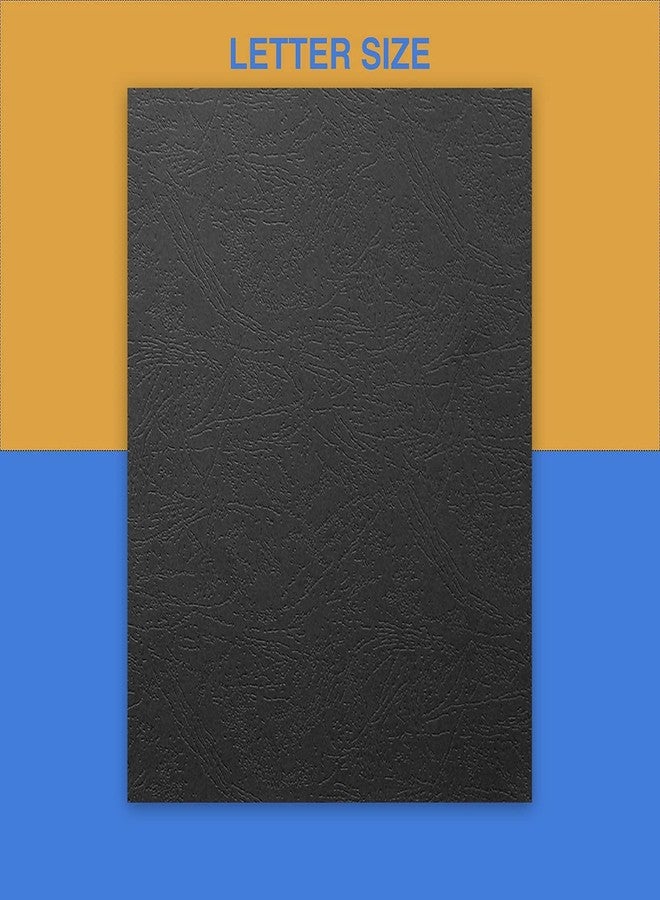 HOUYEE 100 Pack 12 Mil 90 lb Leather Texture Paper Binding Covers, Binding Presentation Covers,8.5x11 Inches,Letter Size,Black,Un-Punched - Image 5