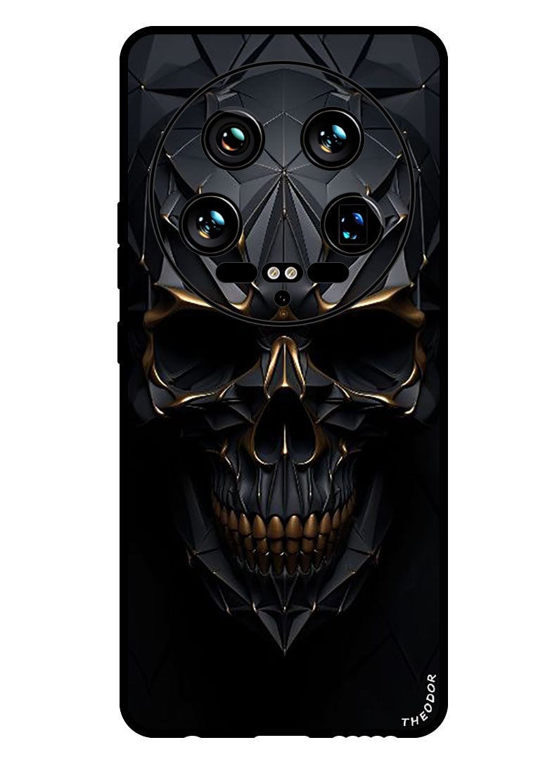 Theodor Protective Case Anti Scratch Shock Proof Bumper Cover For Xiaomi 14 Ultra Skull Art - Image 1