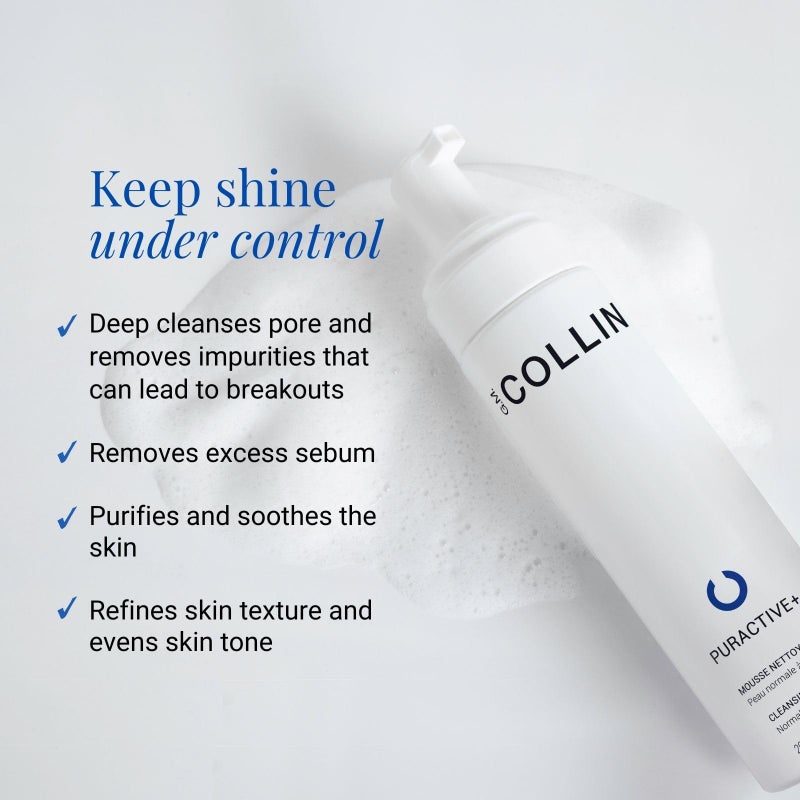 G.M. COLLIN Puractive+ Cleansing Foam | Foaming Face Wash for Oily or Acne Prone Skin | Hydrating Cleanser with Salicylic Acid - Image 3