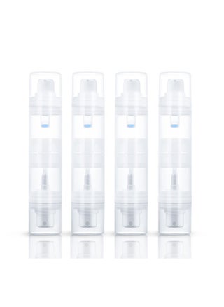 4 Pack Double Head Cosmetic Vacuum Bottle Plastic Airless Pump Lotion Container Dispenser Fine Mist Spray Bottle for Emulsion Cream Essence Perfume Toiletries, 10ml+10ml (Clear) - pzsku/ZD4D89B29A40454F95895Z/45/_/1731069896/2a0d2a28-ef0b-4923-99c3-7bc8d97f0ba0