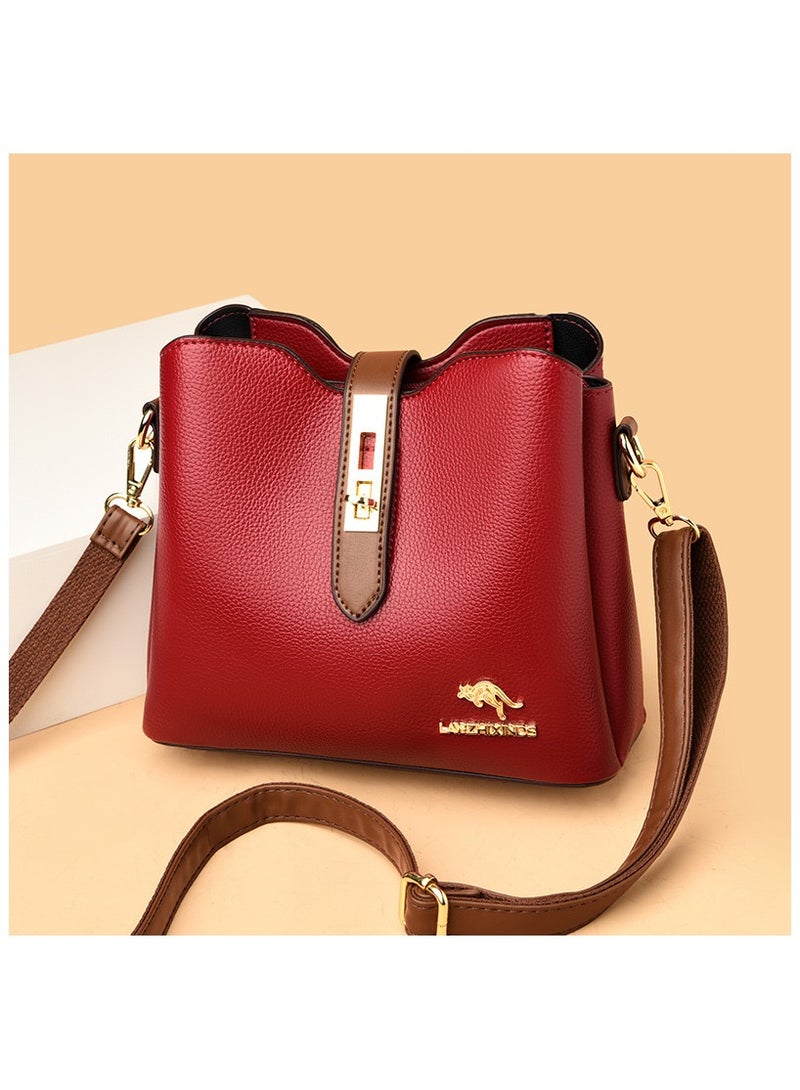 lanzhiyu Women Handbag Crossbody Bag With Removable Shoulder Strap Fashion Leather Shoulder Handbag 