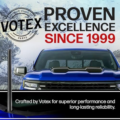 Votex Short Antenna for Chevrolet Silverado | GMC Sierra 1500, 2500, 3500 - Car Wash Proof Short 7" EPDM Rubber Antenna with Powerful Internal Copper Coil/Premium Reception - Image 2