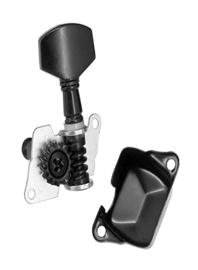 6 Pieces Guitar String Tuning Pegs Semi-closed Tuning Machine Machine Heads Tuners for Electric Guitar Acoustic Guitar(3 Left + 3 Right, Black) - Image 5