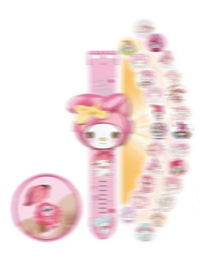 ساعة رقمية ثلاثية الأبعاد بإضاءة لومينوس، تعرض شخصيات ماي ميلودي، كورومي، وسينامورول من الرسوم المتحركة. - Image 1