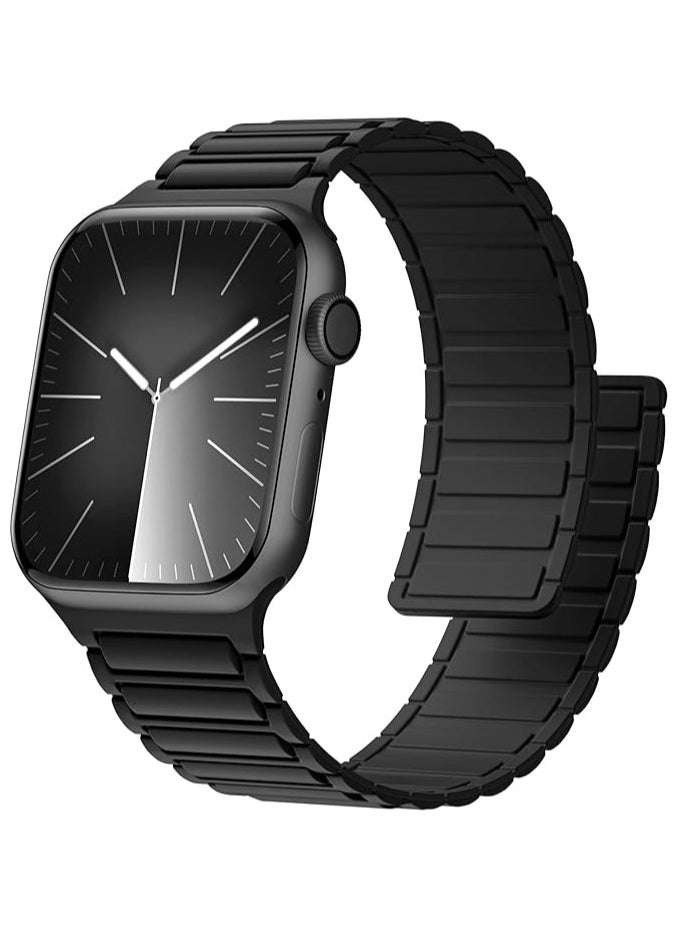 keloray - Magnetic watchband Compatible with Apple Watch Band 49mm 46mm 45mm 44mm 42mm Thin Silicone Replacement Wristband Strong Magnet link for iWatch SE SE2& Series 10/9/8/7/6/5/4 Ultra 2 - Image 1
