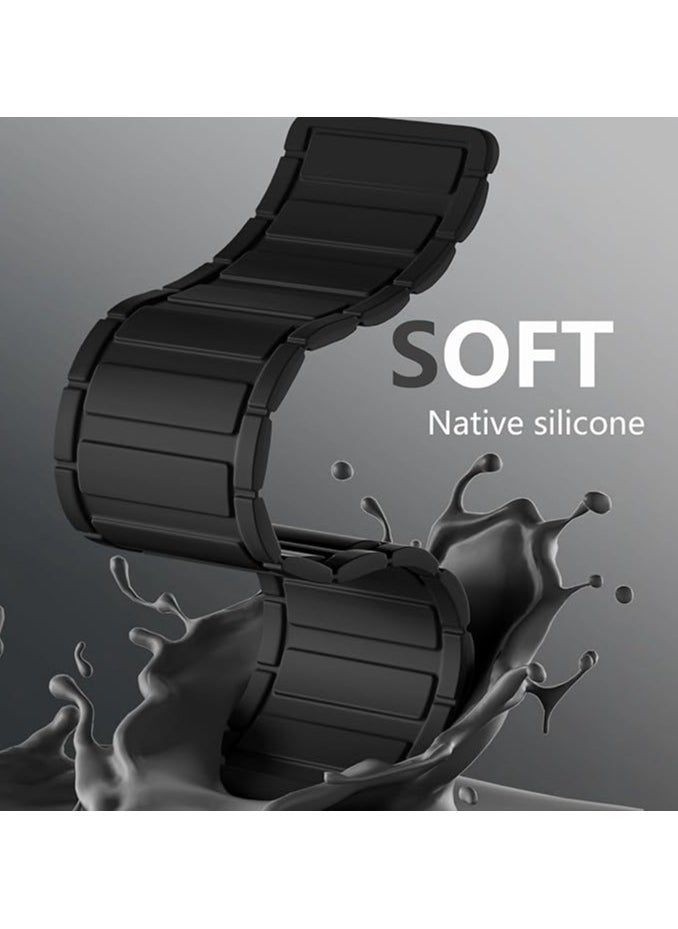 keloray - Magnetic watchband Compatible with Apple Watch Band 49mm 46mm 45mm 44mm 42mm Thin Silicone Replacement Wristband Strong Magnet link for iWatch SE SE2& Series 10/9/8/7/6/5/4 Ultra 2 - Image 1