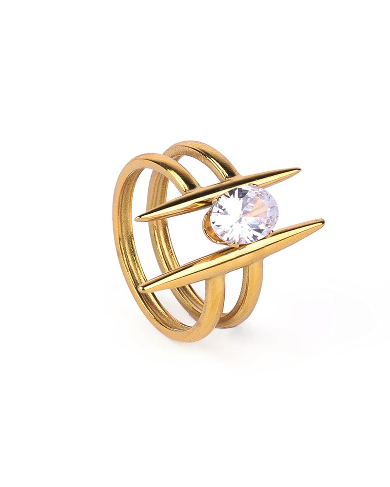 TAAHIRA 18K Gold Plated Women’s Ring– Waterproof, Anti-Tarnish, Everyday Wear - Image 2
