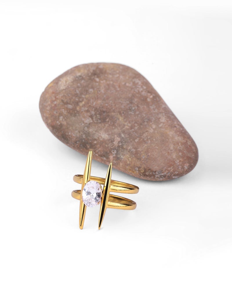TAAHIRA 18K Gold Plated Women’s Ring– Waterproof, Anti-Tarnish, Everyday Wear - Image 3