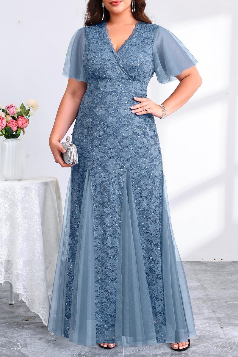 Talisea Dusty Blue Bridesmaid Dresses Mother of The Bride Plus Size Wedding Guest Formal Evening Long Maxi Mermaid Dress 2025 - Image 2
