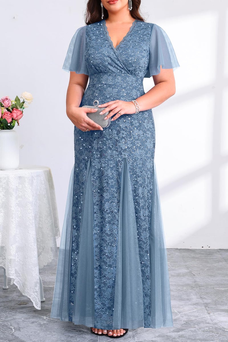 Talisea Dusty Blue Bridesmaid Dresses Mother of The Bride Plus Size Wedding Guest Formal Evening Long Maxi Mermaid Dress 2025 - Image 3