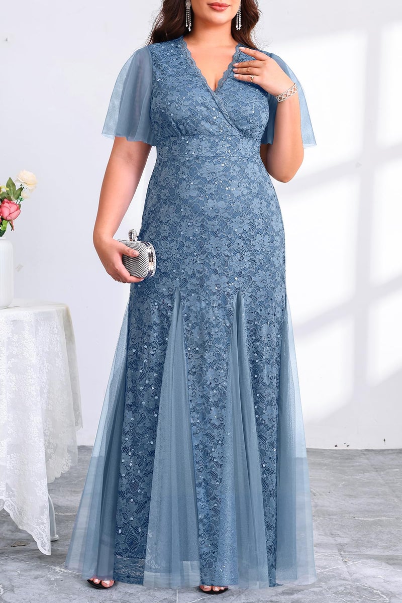 Talisea Dusty Blue Bridesmaid Dresses Mother of The Bride Plus Size Wedding Guest Formal Evening Long Maxi Mermaid Dress 2025 - Image 4