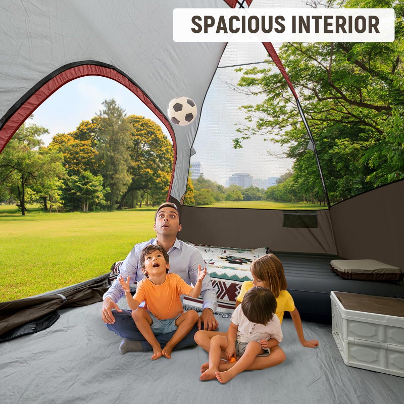 CAMPROS CP Tents for Camping 6 Person Tent Waterproof Windproof Double Layer Family Camping Tent, Easy Setup Dome Tent with Large Mesh Windows & Wider Door for Outdoor Camping & Hiking - Image 3