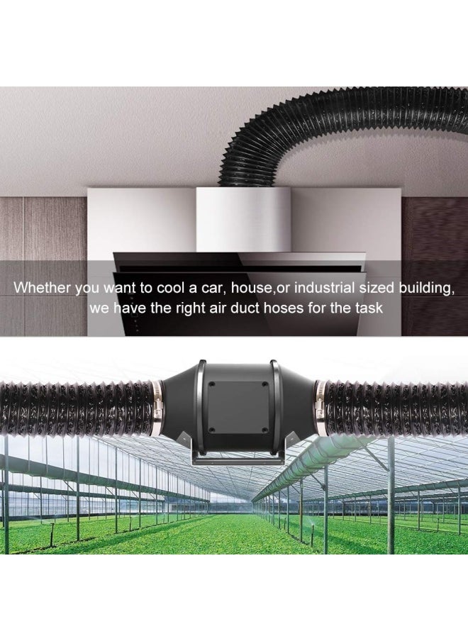 4 Inch 16Ft Air Duct Insulation Aluminum Clothing Dryer Hose Black Pvc Lightproof Vent Hose For Fan Filter And Grow Tent 2 Clamps Include - pzsku/ZD4D90E0316B3CE01AE8CZ/45/_/1721317089/75c6a225-cab7-4d0e-827e-83d6661f1c0f