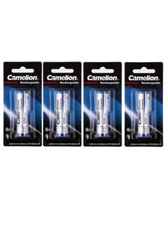 Camelion 4 AA Rechargeable Lithium-Ion Battery 2600mAh ICR18650F-26 Flatbed Flatbed for Cameras, Toys, Flashlights, Industrial Devices and More 3.7V  - Image 1