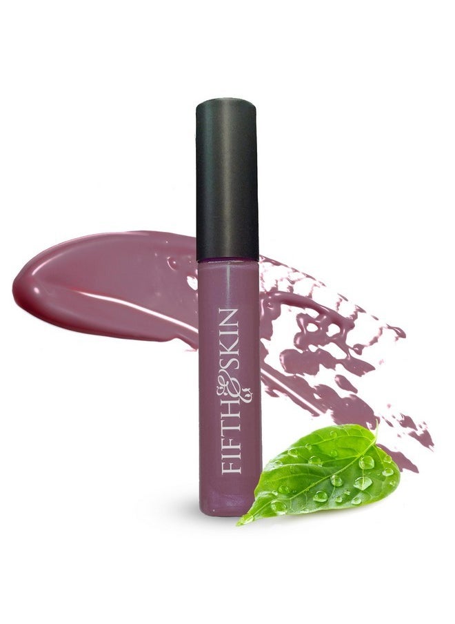 Fifth & Skin Fifth & Skin BOTANICAL LIP GLOSS (PLUM) Natural - 90% Organic - Gluten Free - Cruelty Free - Velvety Feel - Moisturizing Vitamin Rich  - Image 1
