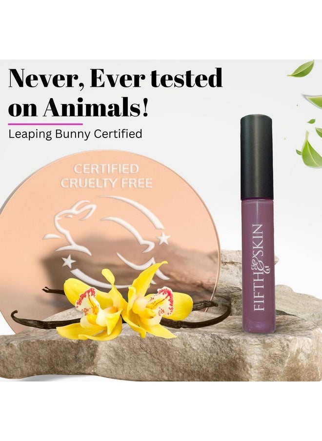 Fifth & Skin Fifth & Skin BOTANICAL LIP GLOSS (PLUM) Natural - 90% Organic - Gluten Free - Cruelty Free - Velvety Feel - Moisturizing Vitamin Rich  - Image 5