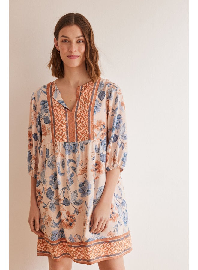 women'secret Puff sleeve flower dress  - Image 3