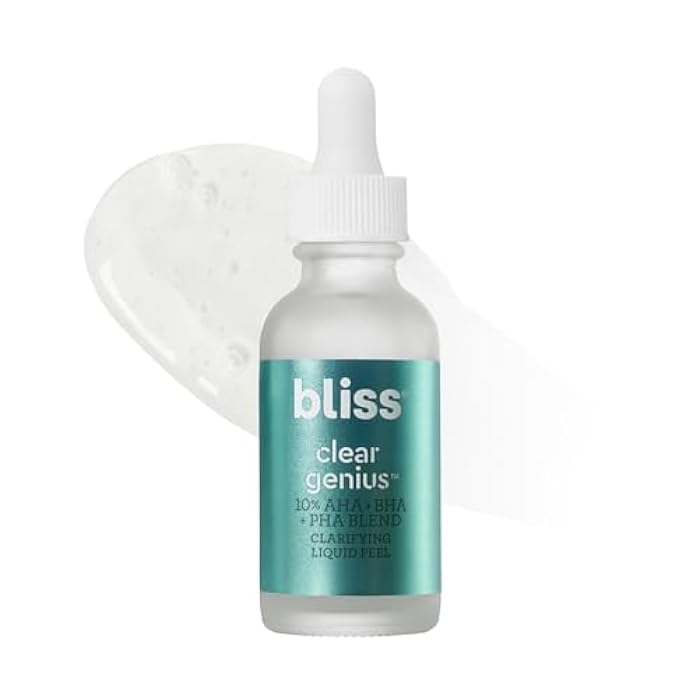 Bliss Clear Genius Clarifying Overnight Liquid Peel - 1 Fl Oz - Clear Pores & Exfoliate Skin - Non-Irritating - Clean - Vegan & Cruelty-Free - Image 1
