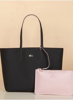 LACOSTE Lacoste Women's Double sided Two tone Large Capacity Handbag, Fashionable and Versatile, Black/Pink  - Image 1
