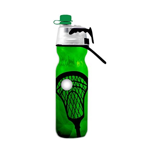 O2COOL Mist N Sip Misting Water Bottle 2in1 Mist And Sip Function With No Leak Pull Top Spout Reusable Sports Water Bottle  20 oz Lacrosse