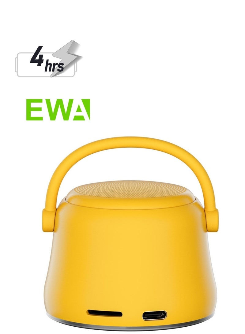 EWA A20 Mini Bluetooth Bass Radiator Metal Speaker (Yellow) - Image 1