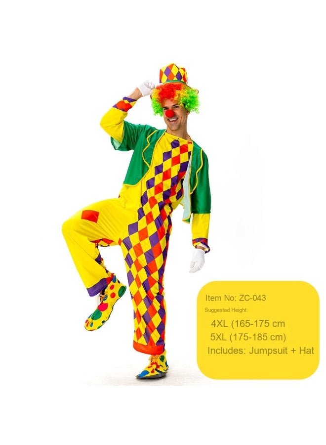 Loquat Adult Clown Costume for  - The Perfect Choice for a Carnival Party