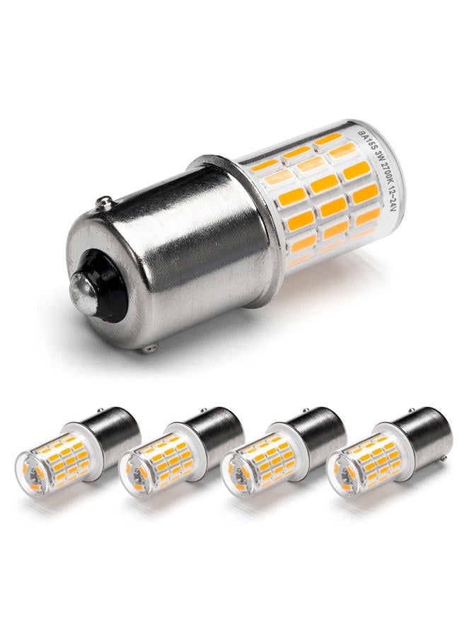 Ziomitus BA15S Led 12V Landscape RV Camper Interior Light Bulbs, P21W 1156 1141 2700k Warm White,DC Bayonet Single Contact Base BA15S Bulbs for Marine Boat Trailer Lights,5 Pack - Image 1
