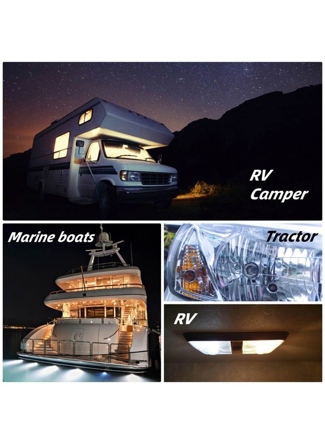 Ziomitus BA15S Led 12V Landscape RV Camper Interior Light Bulbs, P21W 1156 1141 2700k Warm White,DC Bayonet Single Contact Base BA15S Bulbs for Marine Boat Trailer Lights,5 Pack - Image 2