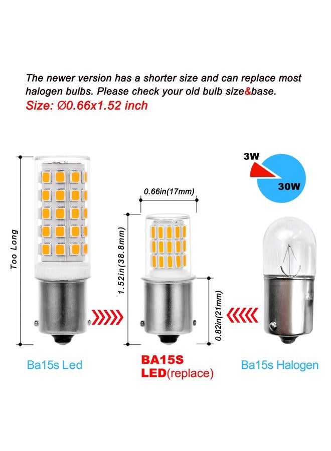 Ziomitus BA15S Led 12V Landscape RV Camper Interior Light Bulbs, P21W 1156 1141 2700k Warm White,DC Bayonet Single Contact Base BA15S Bulbs for Marine Boat Trailer Lights,5 Pack - Image 4