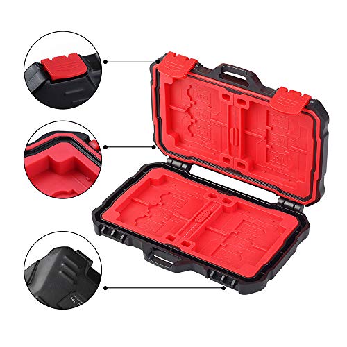 LYNCA Memory Card Case Holder, Memory Card Hard Protector Case Professional Water-Resistant Anti-Shock Compact Camera Card Storage Box for 8 SD Cards 4 CF Cards 12 TF (Micro SD) Cards - Image 3
