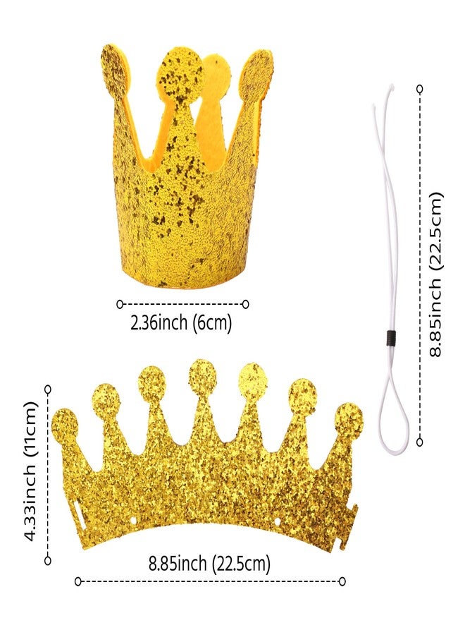 Vesil Glitter Dog Birthday Crown, Cat Birthday Hat for Small Pet, Adjustable Gold Party Hat for Puppy & Kitten Celebrations, Royal Pet Costume Accessories for Photo Props, 1 PCS - Image 5