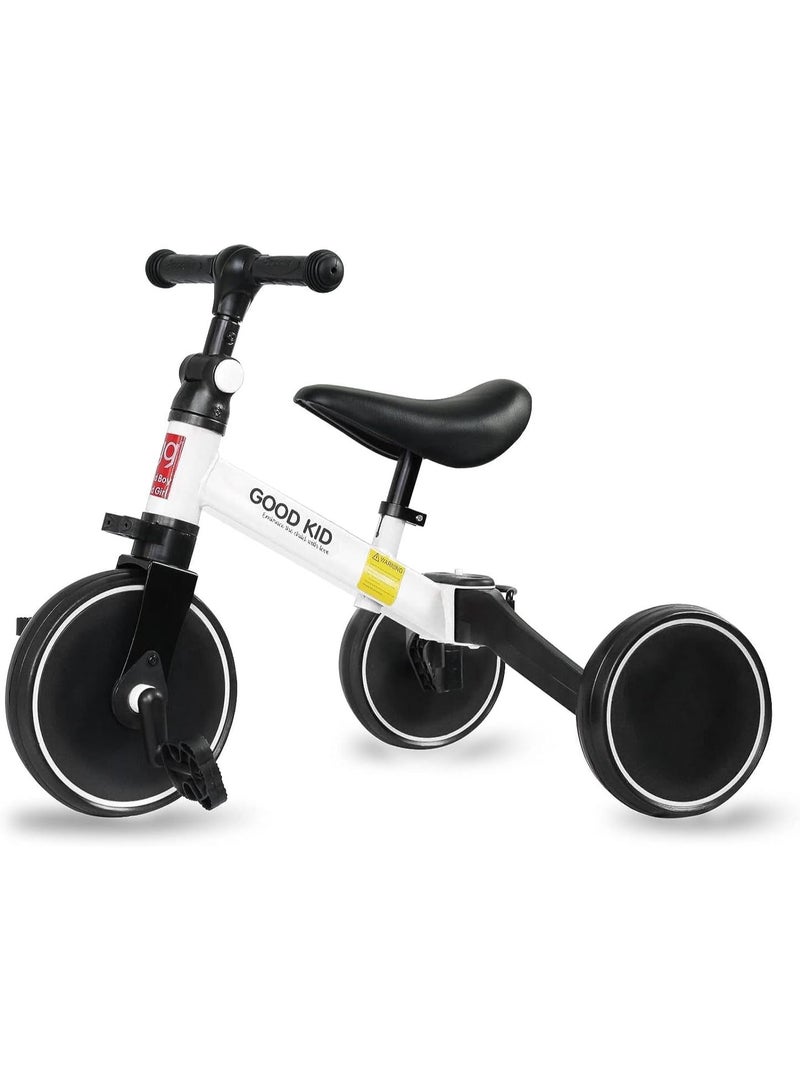 Good Boy/Girl 2-in-1 Transformable Kids Tricycle & Balance Bike – White - Image 1