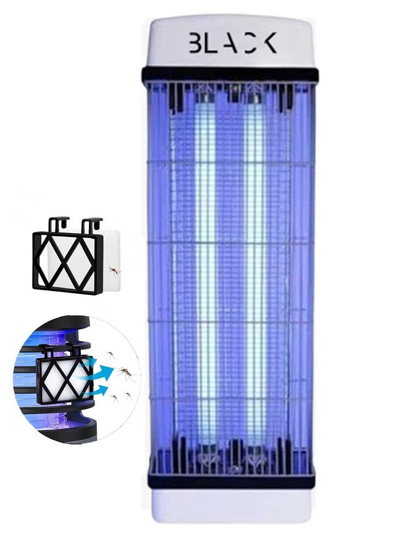 Black Mosquito Killer and Bug Zapper with Attractant Bait Refill and Hanging Chain, 3800V Electric Insect Trap with Dual 2 × 20W UV Lights, Indoor and Outdoor Pest Control - Image 1