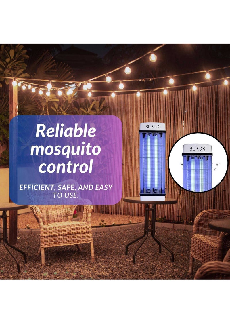 Black Mosquito Killer and Bug Zapper with Attractant Bait Refill and Hanging Chain, 3800V Electric Insect Trap with Dual 2 × 20W UV Lights, Indoor and Outdoor Pest Control - Image 4