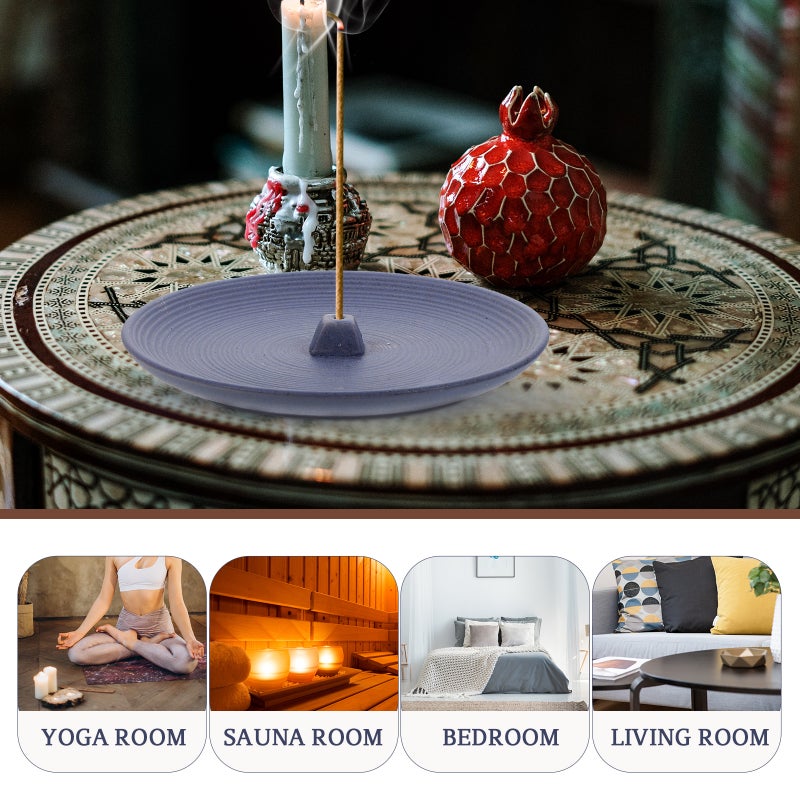 2pcs Incense Stick Holder Ceramic Incense Stick Stand Round Incense Stick Holder - Image 2
