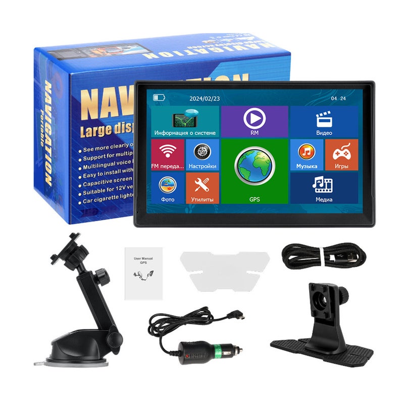 E-Commerce Portable 9-Inch Gps Navigator Car Large Screen Capacitive Screen 8G 256M Truck Europe And America - Image 5