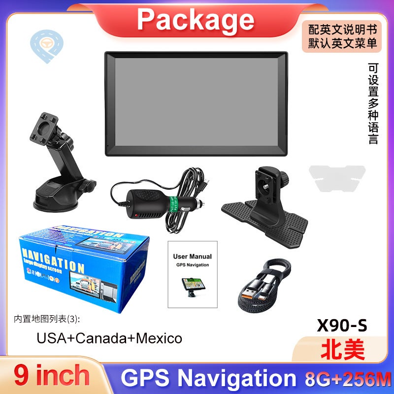 E-Commerce Portable 9-Inch Gps Navigator Car Large Screen Capacitive Screen 8G 256M Truck Europe And America - Image 1