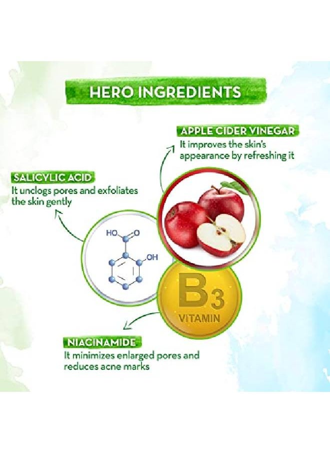 Mamaearth - Oil Free Face Wash for Oily Skin with Apple Cider Vinegar & Salicylic Acid for AcneProne Skin 100 ml - Image 1
