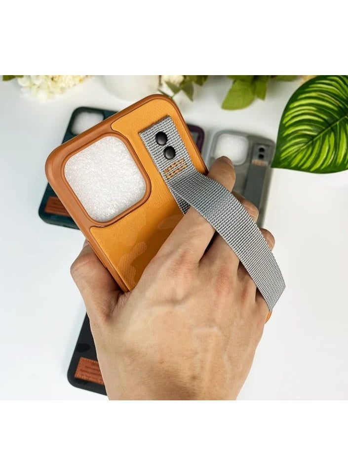 أتش دي دي جراب آيفون 14 برو ماكس بحزام يد لون ازرق - Image 2