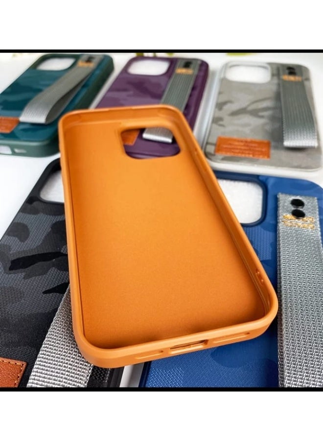 أتش دي دي جراب آيفون 14 برو ماكس بحزام يد لون ازرق - Image 3