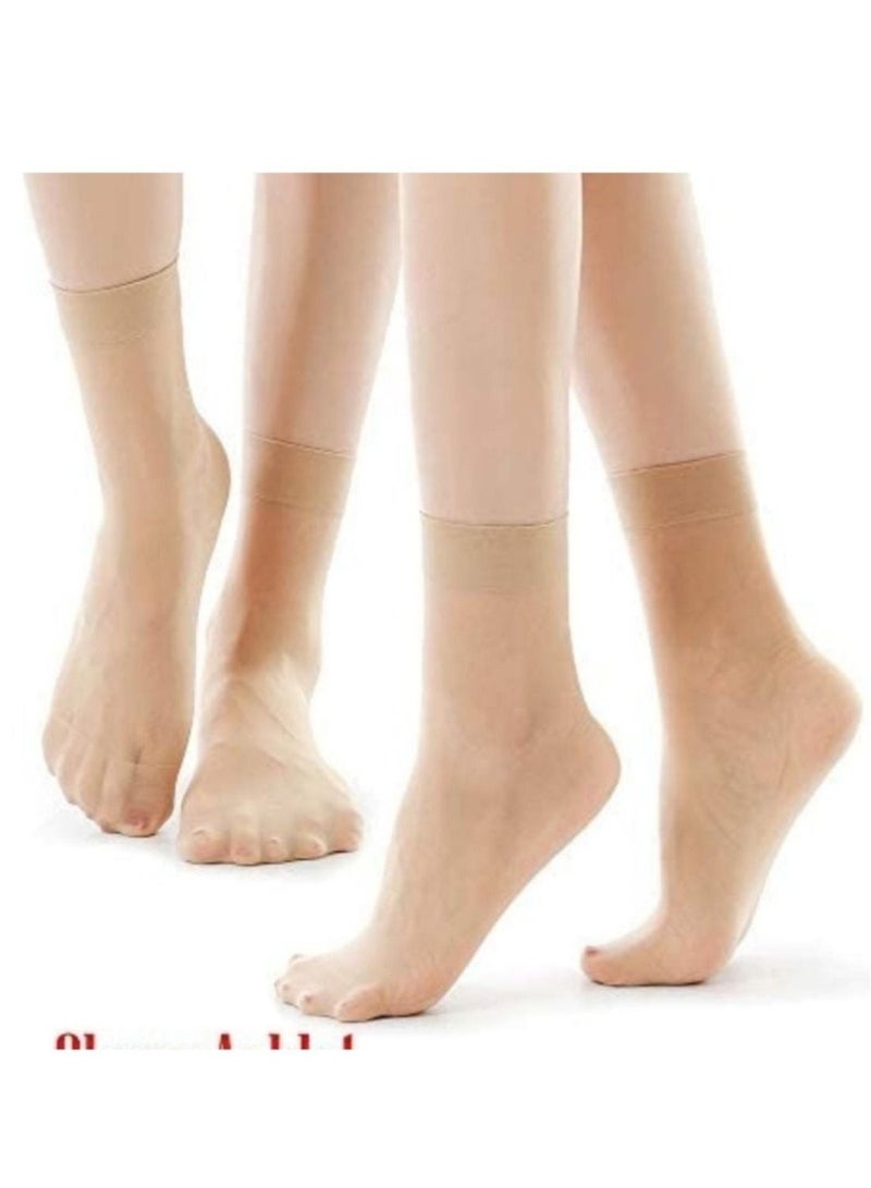 بي واي سي جوارب اصلي تغطي الكاحل لون البشرة من 6 ازواج