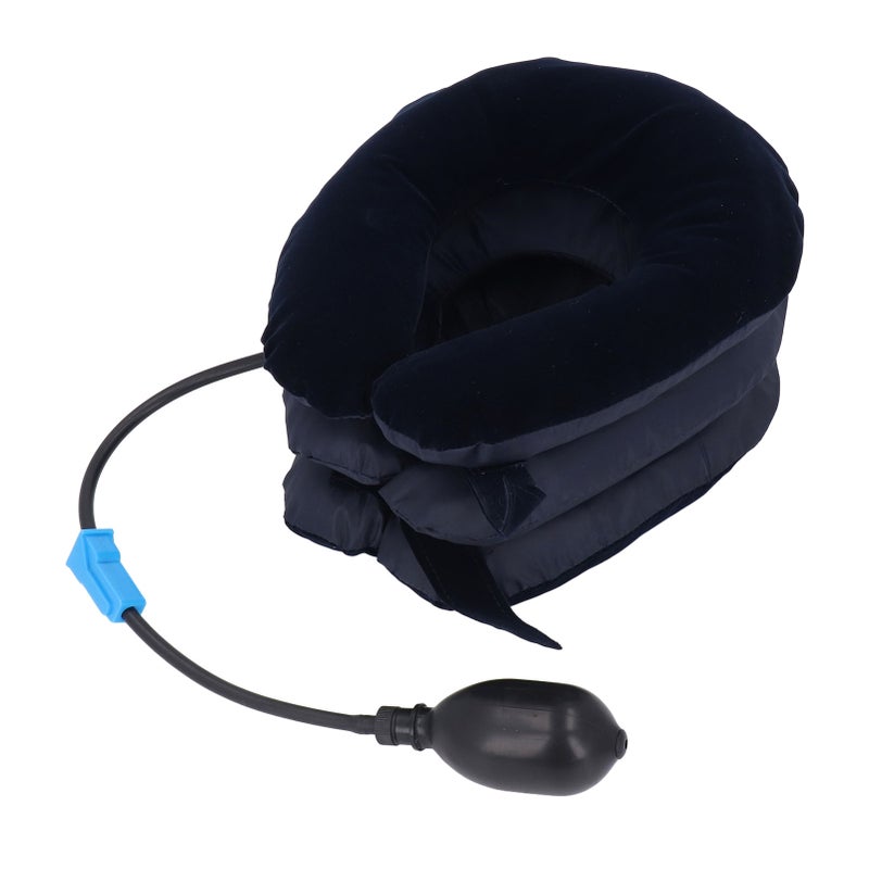 Neck Support Brace Stretcher Neck Decompression Inflatable Adjustable Cervical Traction Cushion Device for Working Home Blue - Image 4