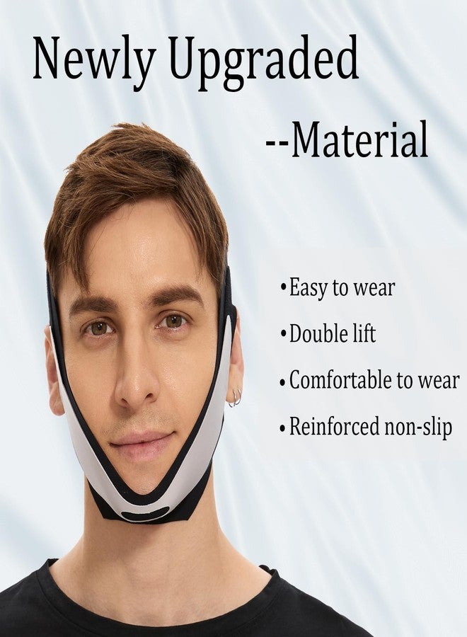 قناع V Line لتنحيف الذقن المزدوجة، مزيل الشريط، يمنع الترهل، حزام تنحيف الوجه أثناء النوم، جهاز تمرين الفك للرجال، مقاس متوسط - Image 3