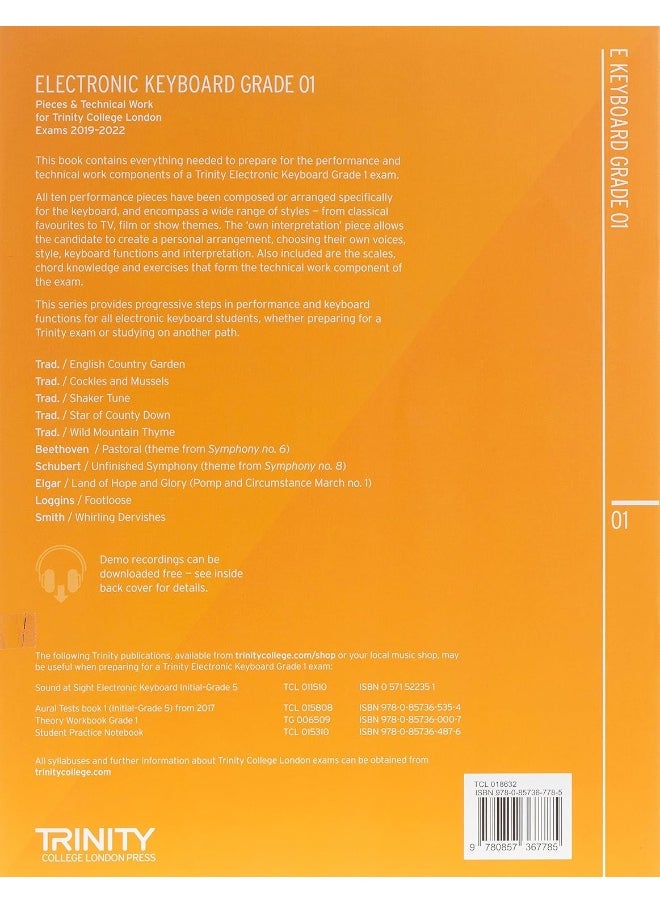 null - Electronic Keyboard Exam Pieces & Technical Work 2019-2022: Grade 1: And Technical Work - Grade 1 - Image 1