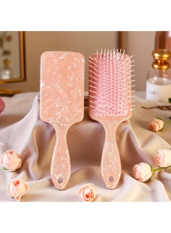 Goolsky 1pc Marble Pattern Air Cushion Comb Square Handle Head Massage Hairdressing Air Cushion Comb - Image 1