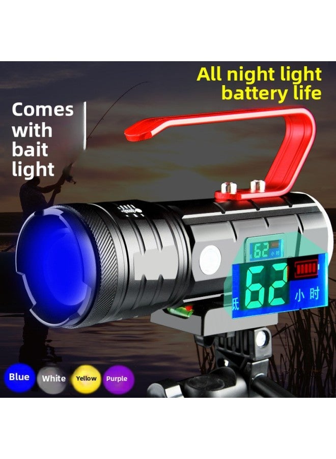 Fishing Lamp Night Fishing Lamp Blue Light Violet Xenon Super Bright Luminous Table Fishing High-power Fish Lamp Raft Fishing Equipment