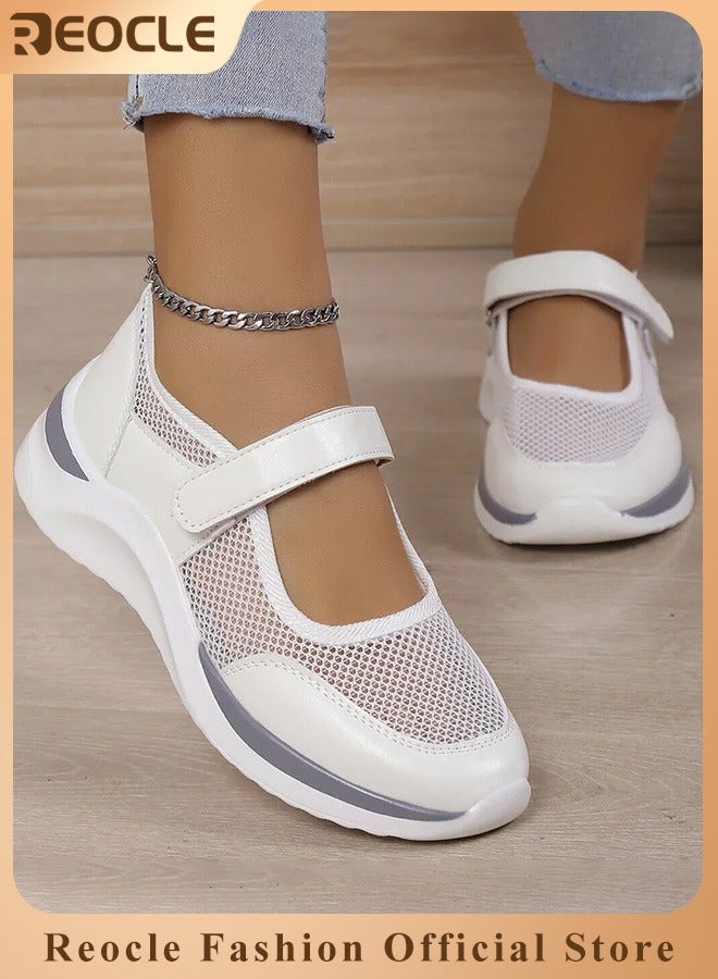 ريوكل نسائي ماري جين أحذية رياضية أحذية العمل تنفس أحذية ممرضة عاملة غير قابلة للانزلاق قابل للتعديل المشي عازلة اللياقة البدنية عارضة التمريض تقويم العظام أحذية خفيفة الوزن لالتهاب المفاصل والسكري وآلام الكعب - Image 1