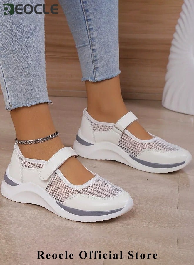 ريوكل نسائي ماري جين أحذية رياضية أحذية العمل تنفس أحذية ممرضة عاملة غير قابلة للانزلاق قابل للتعديل المشي عازلة اللياقة البدنية عارضة التمريض تقويم العظام أحذية خفيفة الوزن لالتهاب المفاصل والسكري وآلام الكعب - Image 2